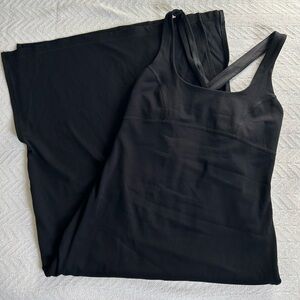 Sweaty Betty x Halle Berry Ribbed Black Emily Dress